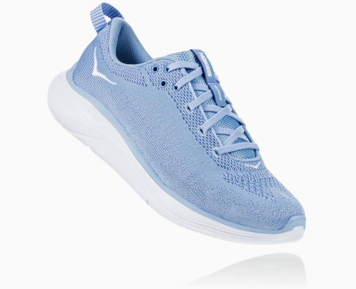 Hoka Løpesko Asfalt Outlet - HOKA ONE ONE Hupana Flow Wide Dame Lyse Blå [NO-25PDYN]